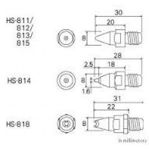 HZ HS813 NOZZLES FOR HS801